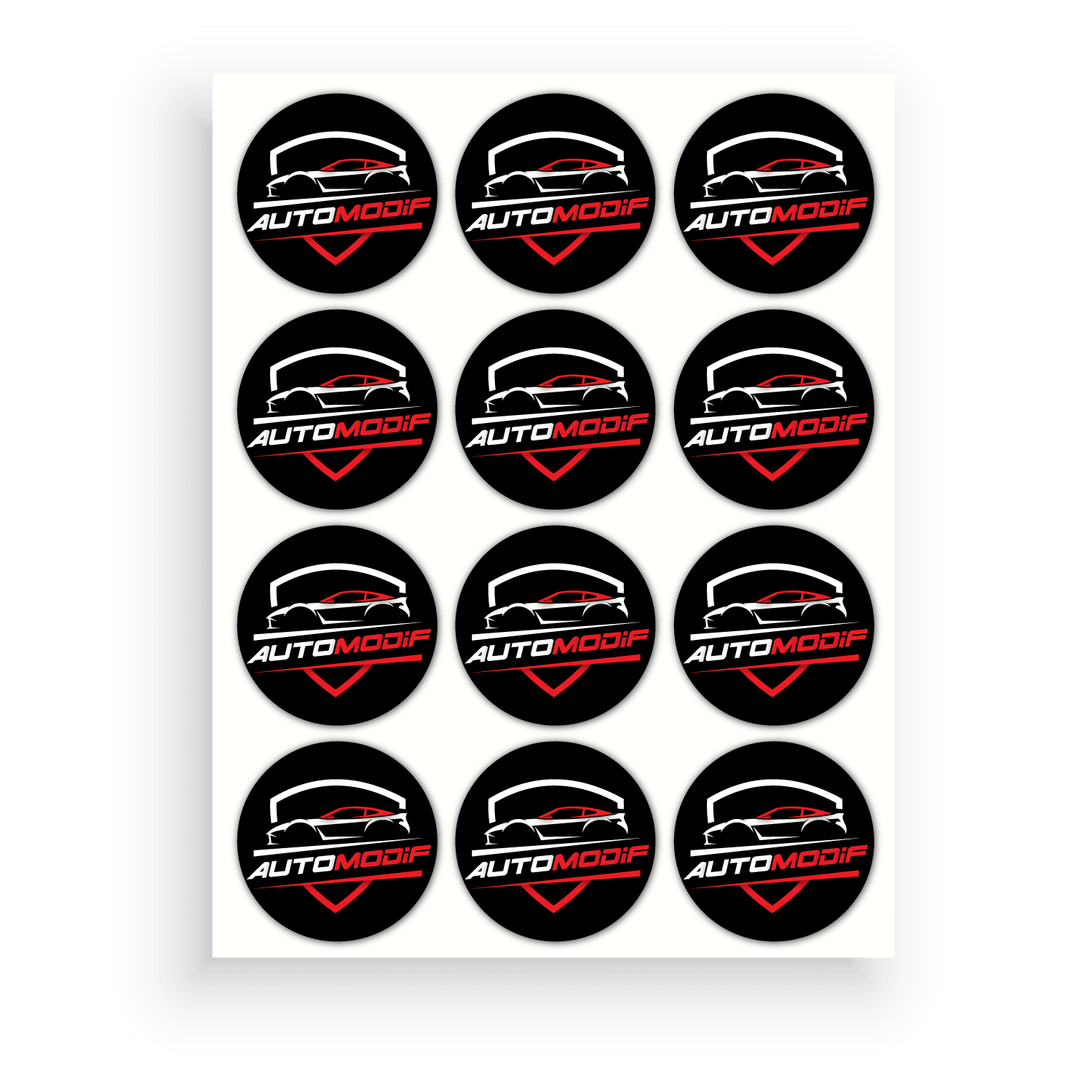 Regular Circle Sticker Labels Sheet