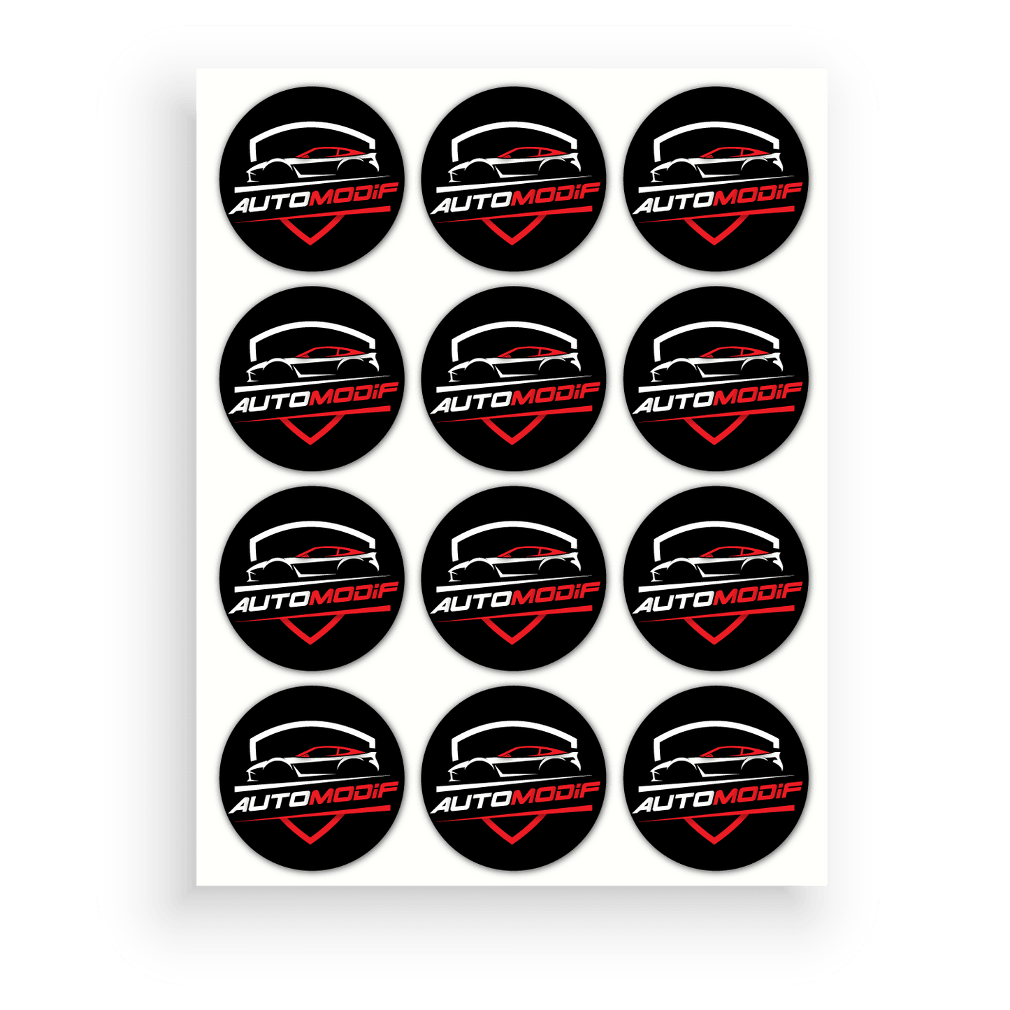 Regular Circle Sticker Labels Sheet